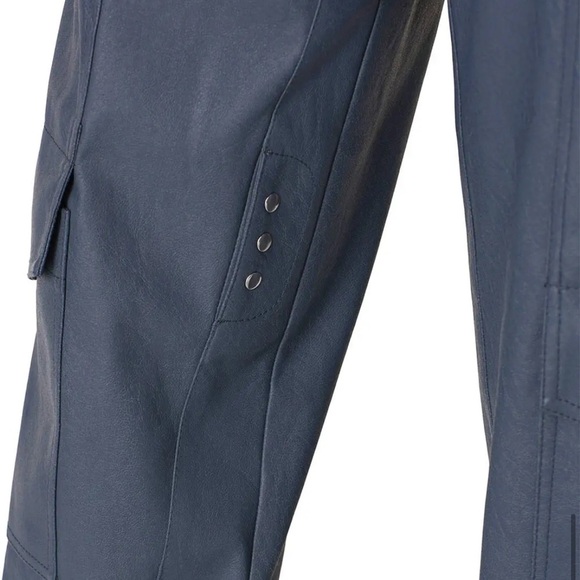 Tanya Taylor Megan High-Waisted Faux Leather Pants - Picture 5 of 6